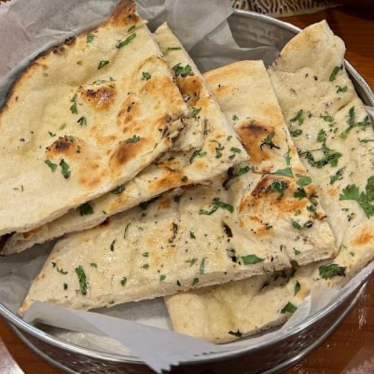 Delicious Garlic Naan Awaits